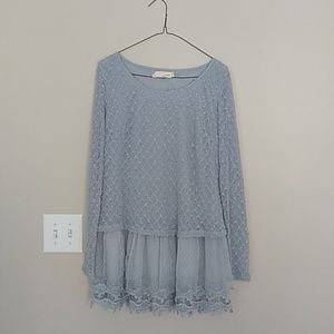 Light blue A'Reve textured sweater